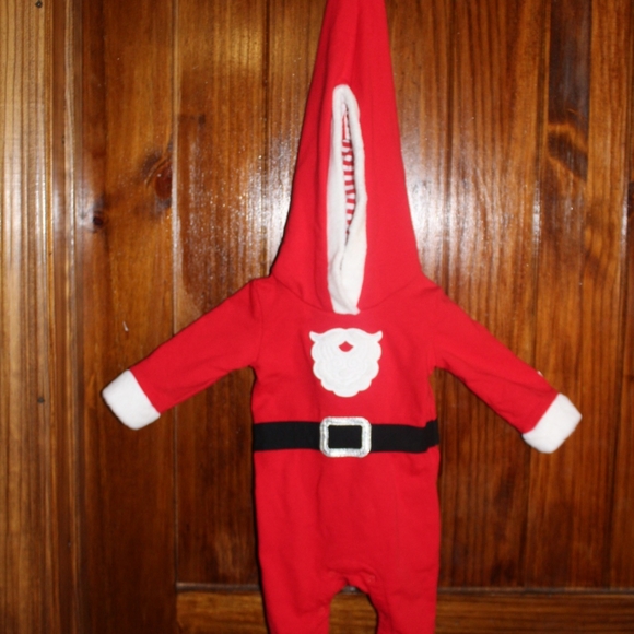 Infant Santa Onsie by Cat & Jack & "Santa & Me"  Ornament Frame - Picture 3 of 11